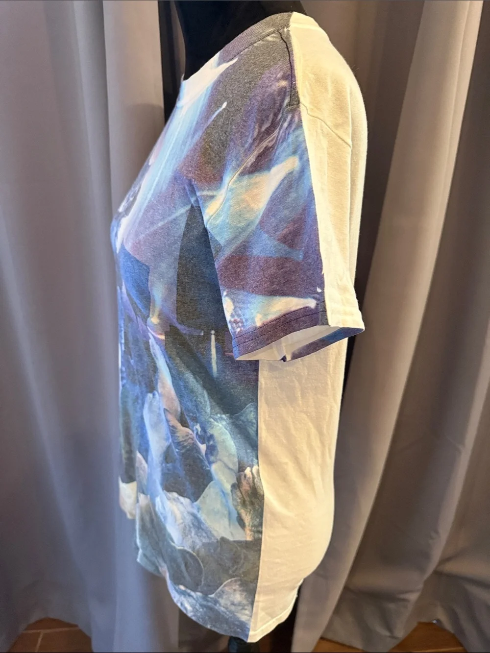 Gildan Cat DJ Graphic Tee - Blue Purple Multi